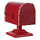 Caixa de correio vermelha tradicional Natal 24,5x15x23 cm s5