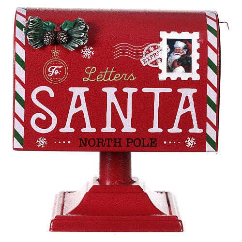Red Christmas Santa mailbox 25x15x25 cm 1