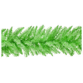 STOCK Guirnalda abeto verde brillante nevado pvc Navidad 270 cm