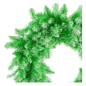 STOCK Christmas fir wreath, shiny green, PVC, 80 cm