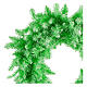 STOCK Corona verde brillante abete Natale pvc 80 cm  s2