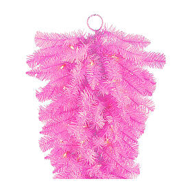 STOCK Árvore de Natal pequena invertida para pendurar Fairy Pink cor-de-rosa PVC 100 cm LED