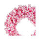 STOCK Corona rosa Fairy Pink 90 cm led Natale PVC s2