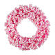 STOCK Fairy pink Christmas wreath, 90 cm, PVC and LED lights s1