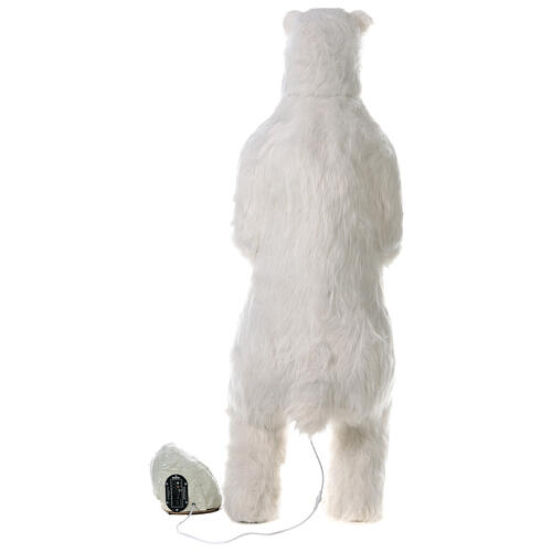 White polar bear standing, music and motion, h 185 cm, indoor 8