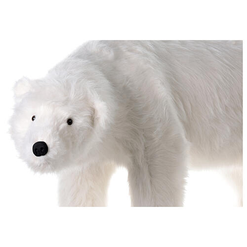Eisbär in weiß für Weihnachten mit Musik, 90x135x 55 cm 2