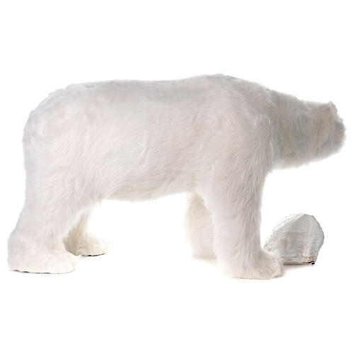 Eisbär in weiß für Weihnachten mit Musik, 90x135x 55 cm 5