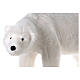 White polar bear Christmas decor with music movement 90x135x55 cm indoor s2