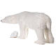 White polar bear Christmas decor with music movement 90x135x55 cm indoor s4