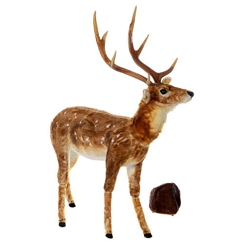 Renifer bożonarodzeniowy brązowy, poruszający się, z melodią, 170x140x45 cm, do wnętrz 5