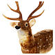 Renifer bożonarodzeniowy brązowy, poruszający się, z melodią, 170x140x45 cm, do wnętrz s2