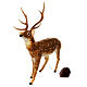 Christmas reindeer decor with music movement brown 170x140x45 cm indoor s3