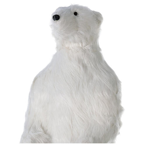 Urso polar branco de pé h 150 cm interior 2