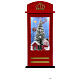 Cabina telefonica nevicata natalizia musica luce 55x25x25 cm s1