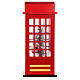 Cabina telefonica nevicata natalizia musica luce 55x25x25 cm s7