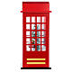 English telephone booth Christmas snowfall music light 55x25x25 cm s7