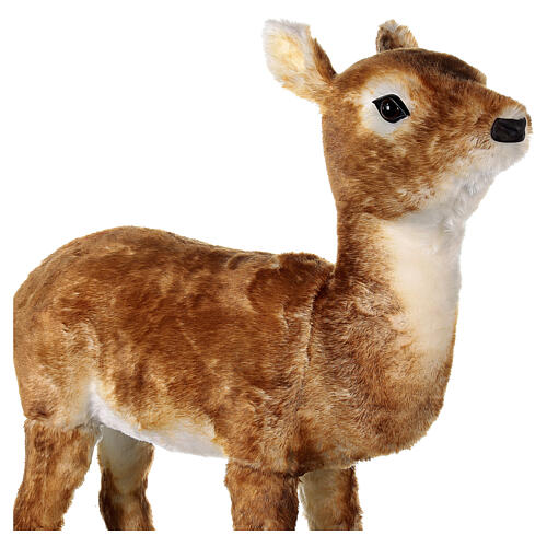 Brown fawn Christmas decoration with music movement 90x80x20 cm 2