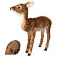 Brown fawn Christmas decoration with music movement 90x80x20 cm s3
