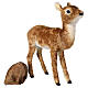 Brown fawn Christmas decoration with music movement 90x80x20 cm s4