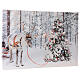 Tela luminosa de Natal com fibra óptica rena árvore neve 40x60 cm s2