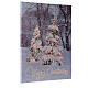 Lighted Christmas canvas snowy trees Merry Christmas 40x30 cm s2