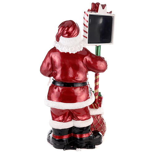Fibreglass Santa Claus with electric countdown and LED lights, h 160 cm, music 11