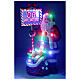 Fibreglass Santa Claus with electric countdown and LED lights, h 160 cm, music s1