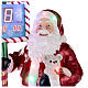 Fibreglass Santa Claus with electric countdown and LED lights, h 160 cm, music s3