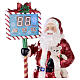 Fibreglass Santa Claus with electric countdown and LED lights, h 160 cm, music s5