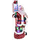 Fibreglass Santa Claus with electric countdown and LED lights, h 160 cm, music s8