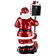 Fibreglass Santa Claus with electric countdown and LED lights, h 160 cm, music s11