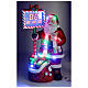 Santa Claus Countdown h 160 cm music LED lights fiberglass electric powered s4