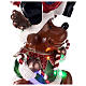 Pai Natal rena e boneco de neve no comboio h 180 cm LED s6