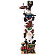 Santa Claus reindeer snow man on train h 180 cm LED s10