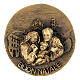 Alloy medal with Holy Family 6 cm Buon Natale s1