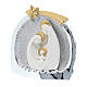 White, silver and golden Nativity, 6.5 cm, silver-plated resin s3