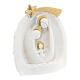 Holy Family with stable white 6.5 cm resin s3