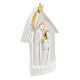Holy Family with stable in white and gold 9 cm s3