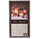 Calendario avvento luminoso 25x45 cm candele e regali s1