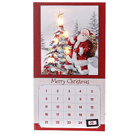 Advent calendar 25x45 cm steady white warm LED light