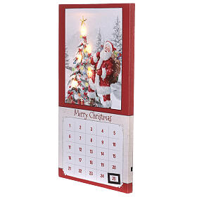Advent calendar 25x45 cm steady white warm LED light