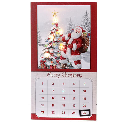 Advent calendar 25x45 cm steady white warm LED light 1