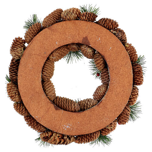 Christmas wreath with pinecones and berries 30 cm 4