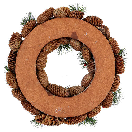 Girlanda Boże Narodzenie śr. 30 cm szyszki małe jagody 5