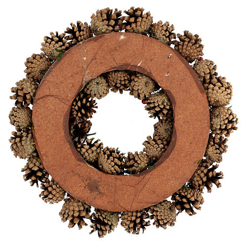 Christmas wreath with pinecones and berries diameter 33 cm 4