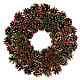 Christmas wreath with pinecones and berries diameter 33 cm s1