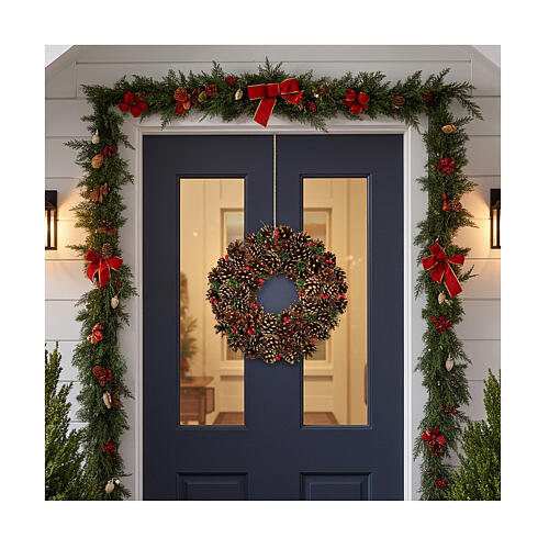 Christmas wreath pine cone red berries diam. 33 cm 2