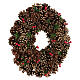 Christmas wreath pine cone red berries diam. 33 cm s3
