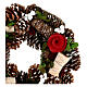 Christmas wreath with pinecones flowers and berries diameter 33 cm s3