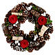 Corona dell'Avvento diam. 33 cm pigne fiori e bacche s1